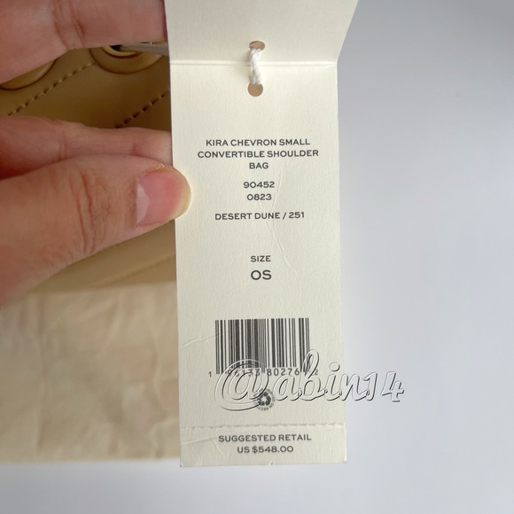 Tory Burch Kira Chevron Small Convertible Leather Shoulder Bag - Picture 12 of 16